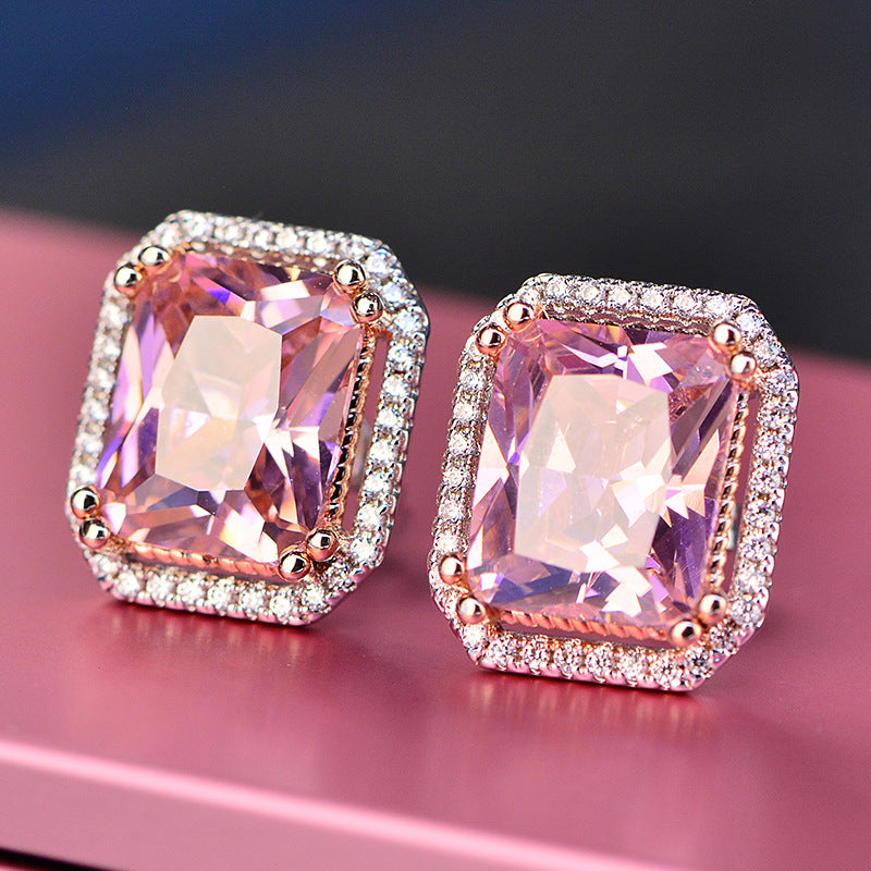 Valerie Pink 10ct. Stud Earrings - Jera Paris Jewelry