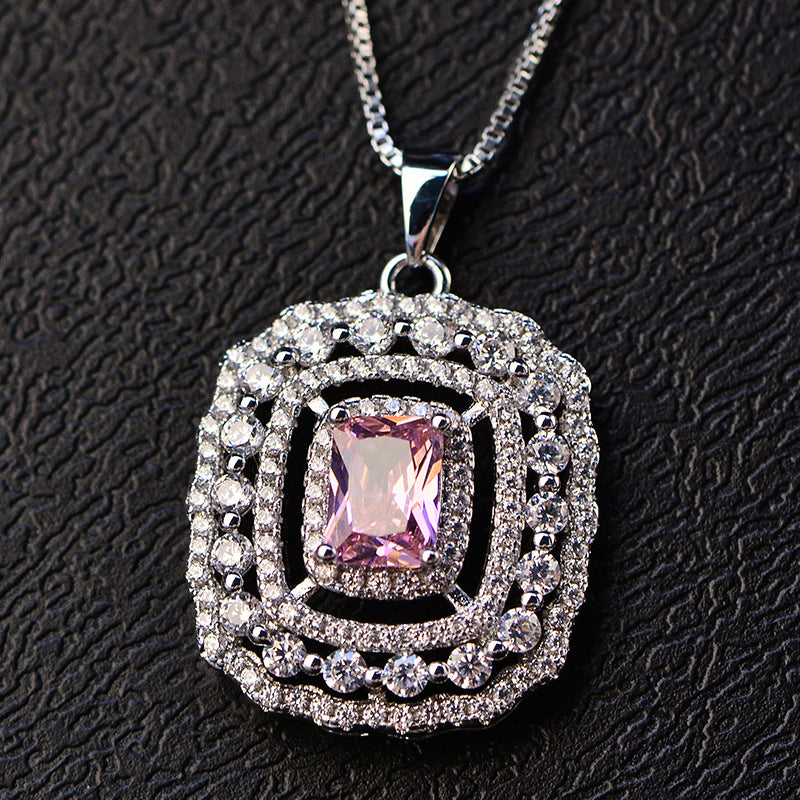 Galaxy Pink Diamond Style Necklace - Jera Paris Jewelry