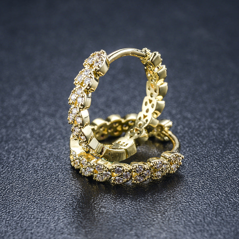Oliver Gold Plated Hoops Earrings - Jera Paris Jewelry