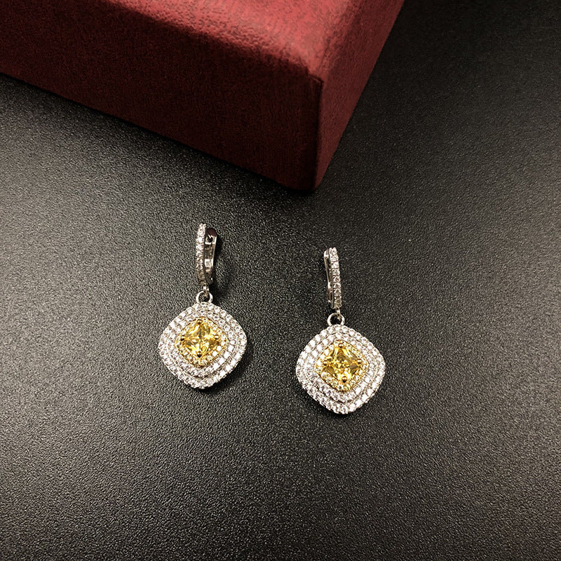 Laura Yellow Diamond Earrings - Jera Paris Jewelry