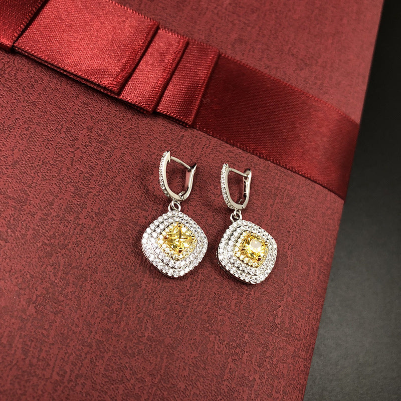 Laura Yellow Diamond Earrings - Jera Paris Jewelry