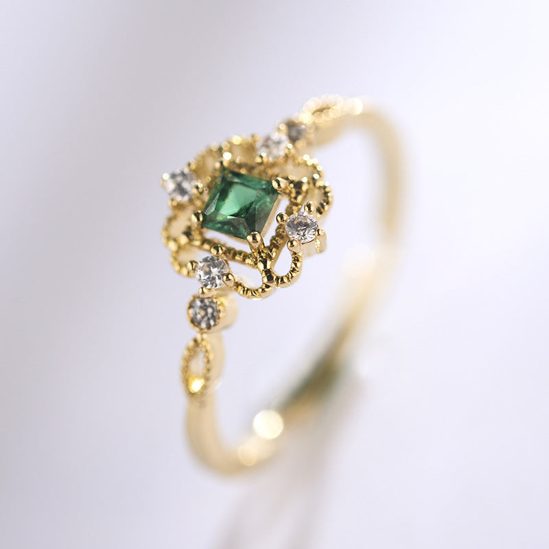 Lace Emerald Adjustable Ring - Jera Paris Jewelry