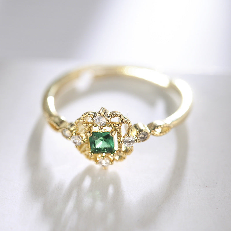 Lace Emerald Adjustable Ring - Jera Paris Jewelry