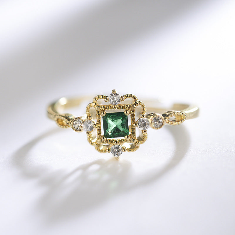 Lace Emerald Adjustable Ring - Jera Paris Jewelry