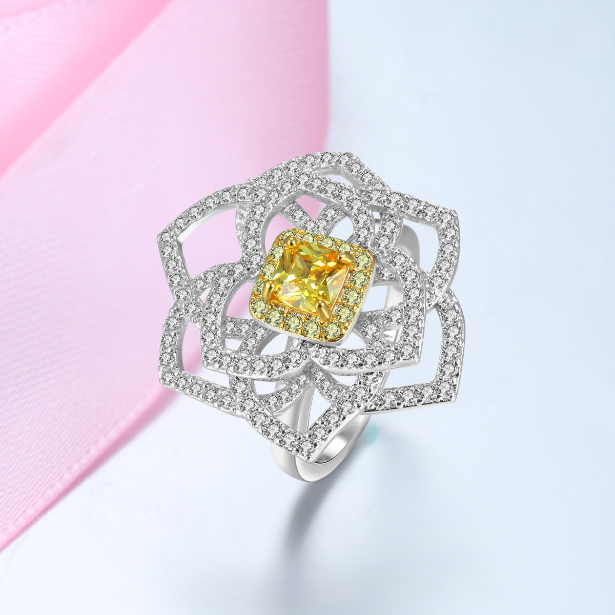Flora Yellow Diamond Style Ring - Jera Paris Jewelry