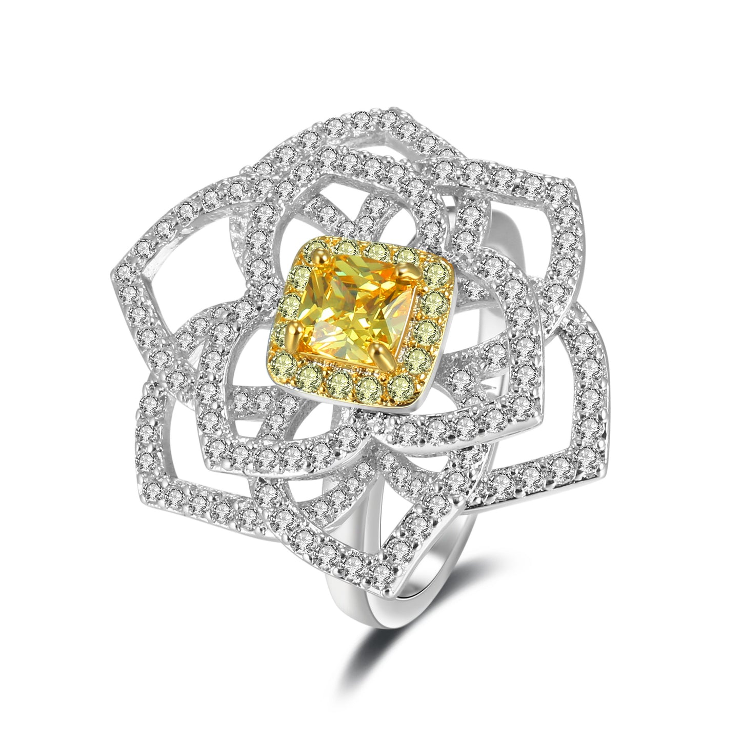 Flora Yellow Diamond Style Ring - Jera Paris Jewelry