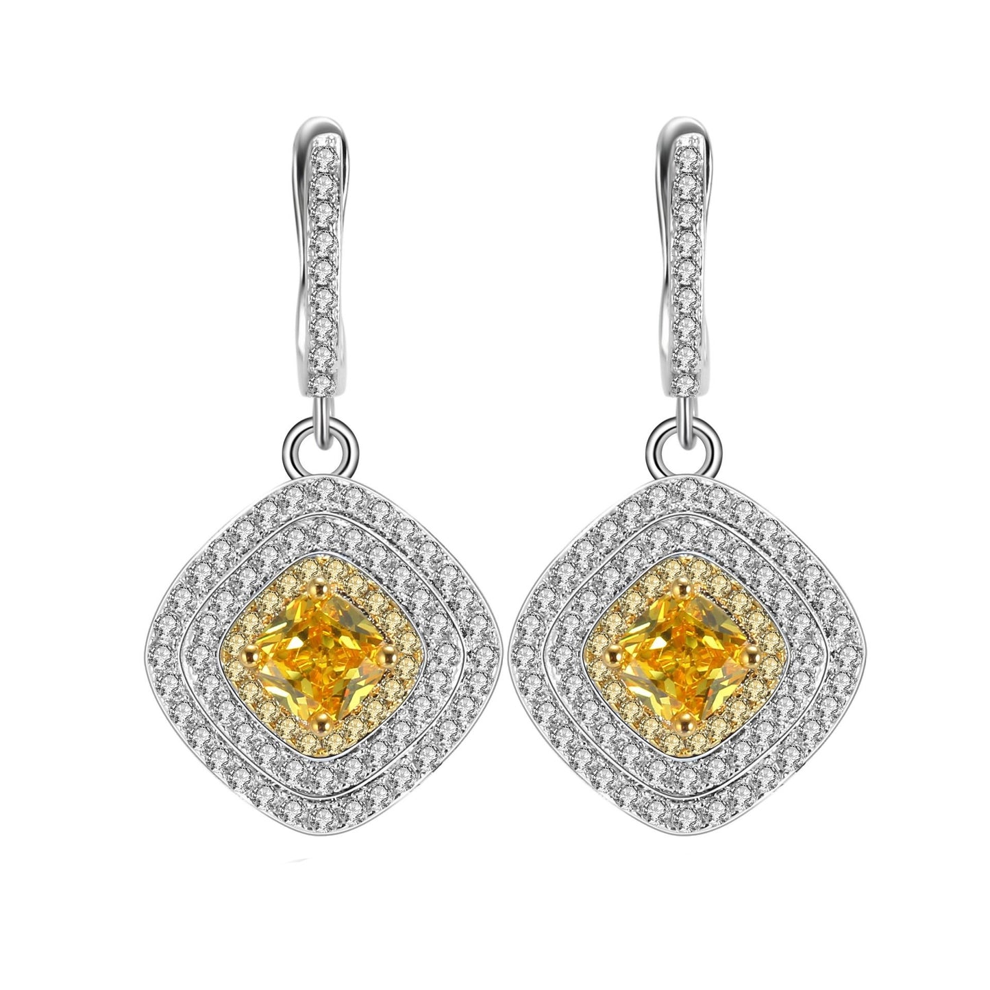 Laura Yellow Diamond Earrings - Jera Paris Jewelry