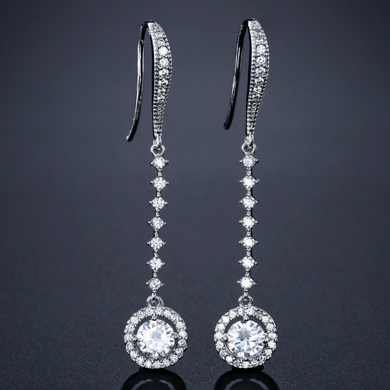 Mir Rose Gold Plated Drop Earrings - Jera Paris Jewelry