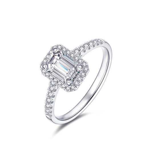 Gia Emerald Platinum 4ct. Ring - Jera Paris Jewelry