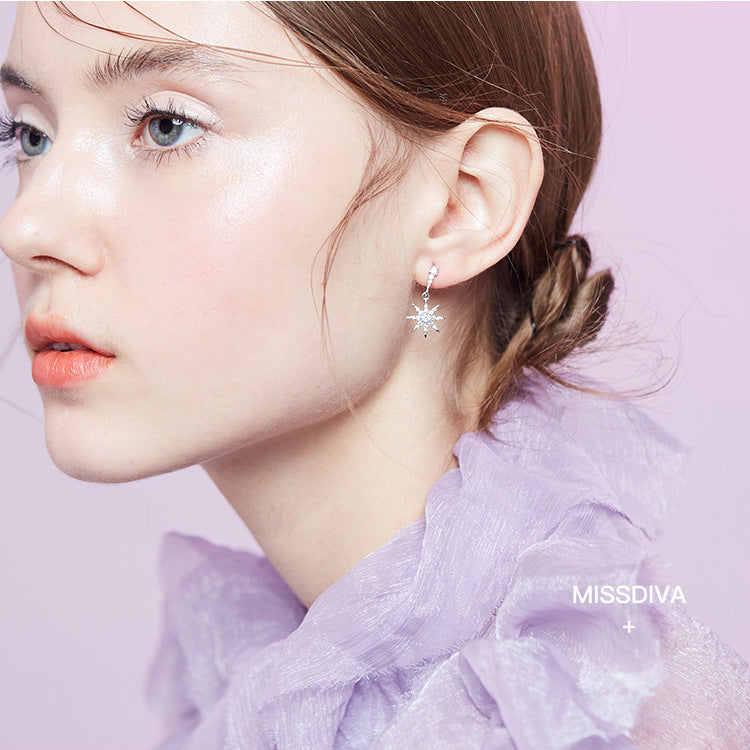 Sparkle Star Silver Earrings - Jera Paris Jewelry