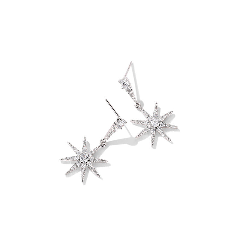 Sparkle Star Silver Earrings - Jera Paris Jewelry