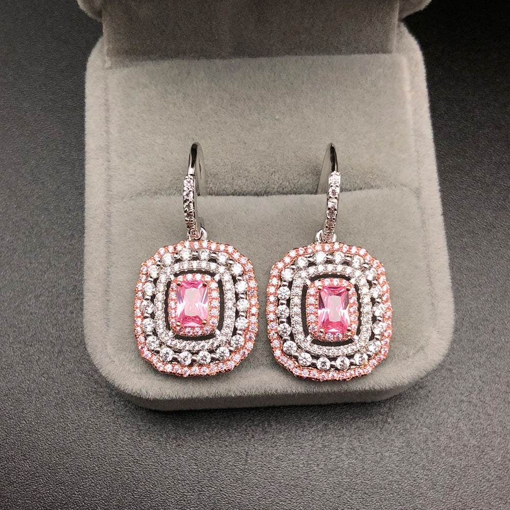 Galaxy Pink Diamond Style Earrings - Jera Paris Jewelry