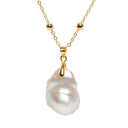 Baroqu Pearl 18K Plated Necklace - Jera Paris Jewelry