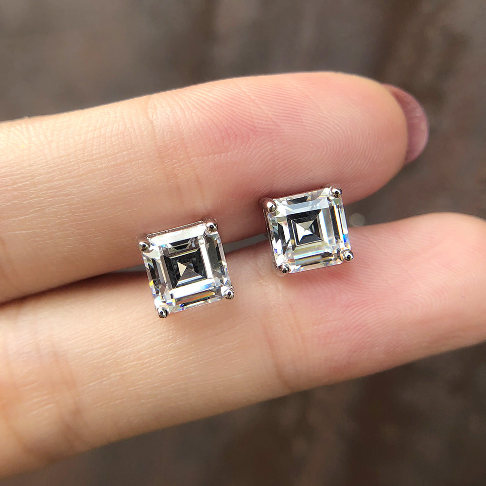 Radiant 2ct. Stud Earrings - Jera Paris Jewelry