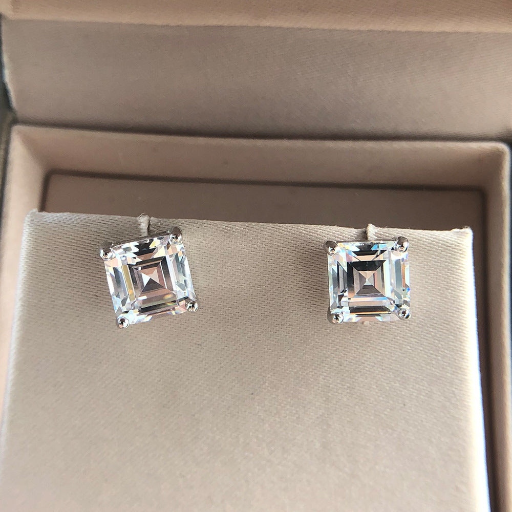 Radiant 2ct. Stud Earrings - Jera Paris Jewelry