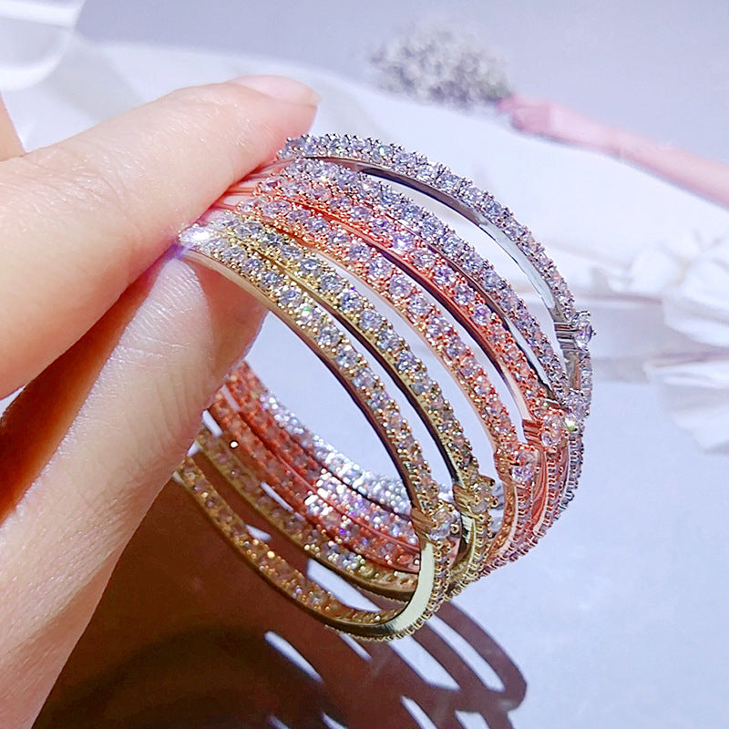 Laura Platinum Style Hoop Earrings - Jera Paris Jewelry
