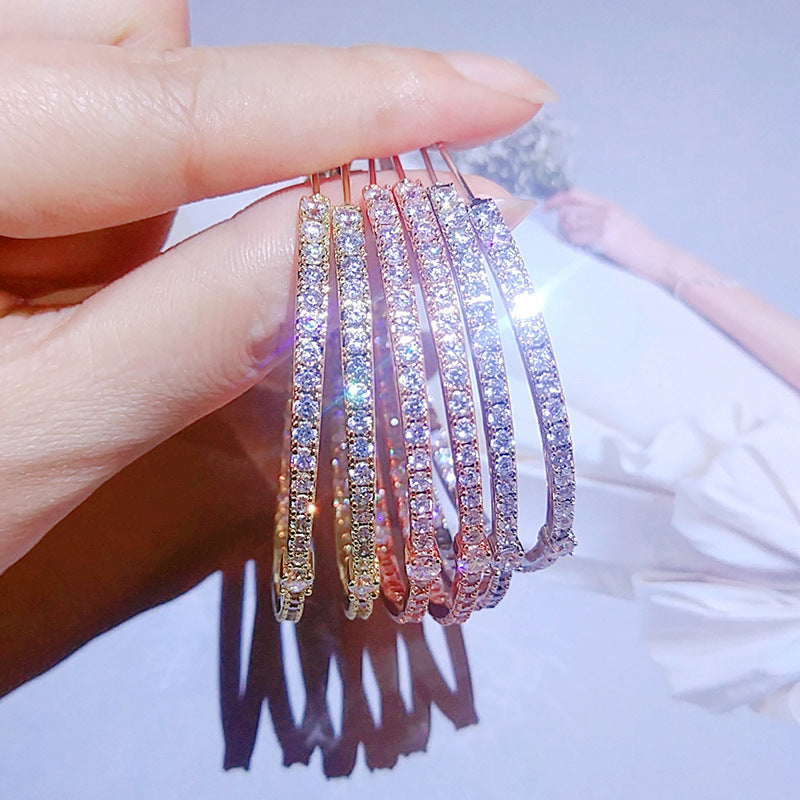Laura Platinum Style Hoop Earrings - Jera Paris Jewelry