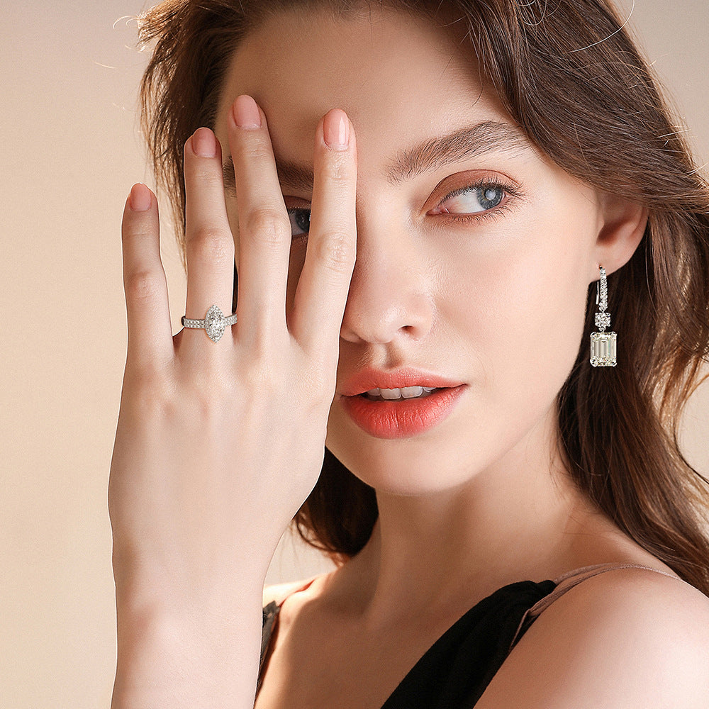 Elena 7ct. Emerald Drop Earrings - Jera Paris Jewelry
