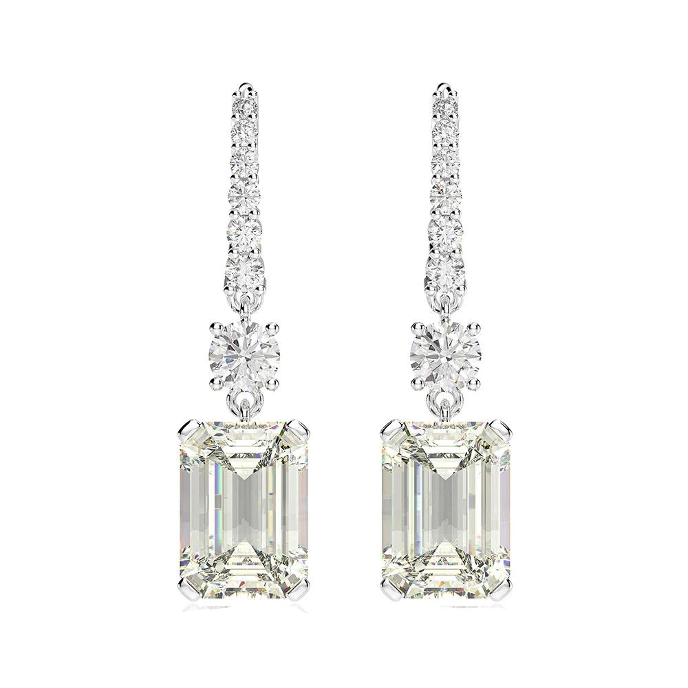 Elena 7ct. Emerald Drop Earrings - Jera Paris Jewelry