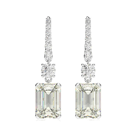 Elena 7ct. Emerald Drop Earrings - Jera Paris Jewelry
