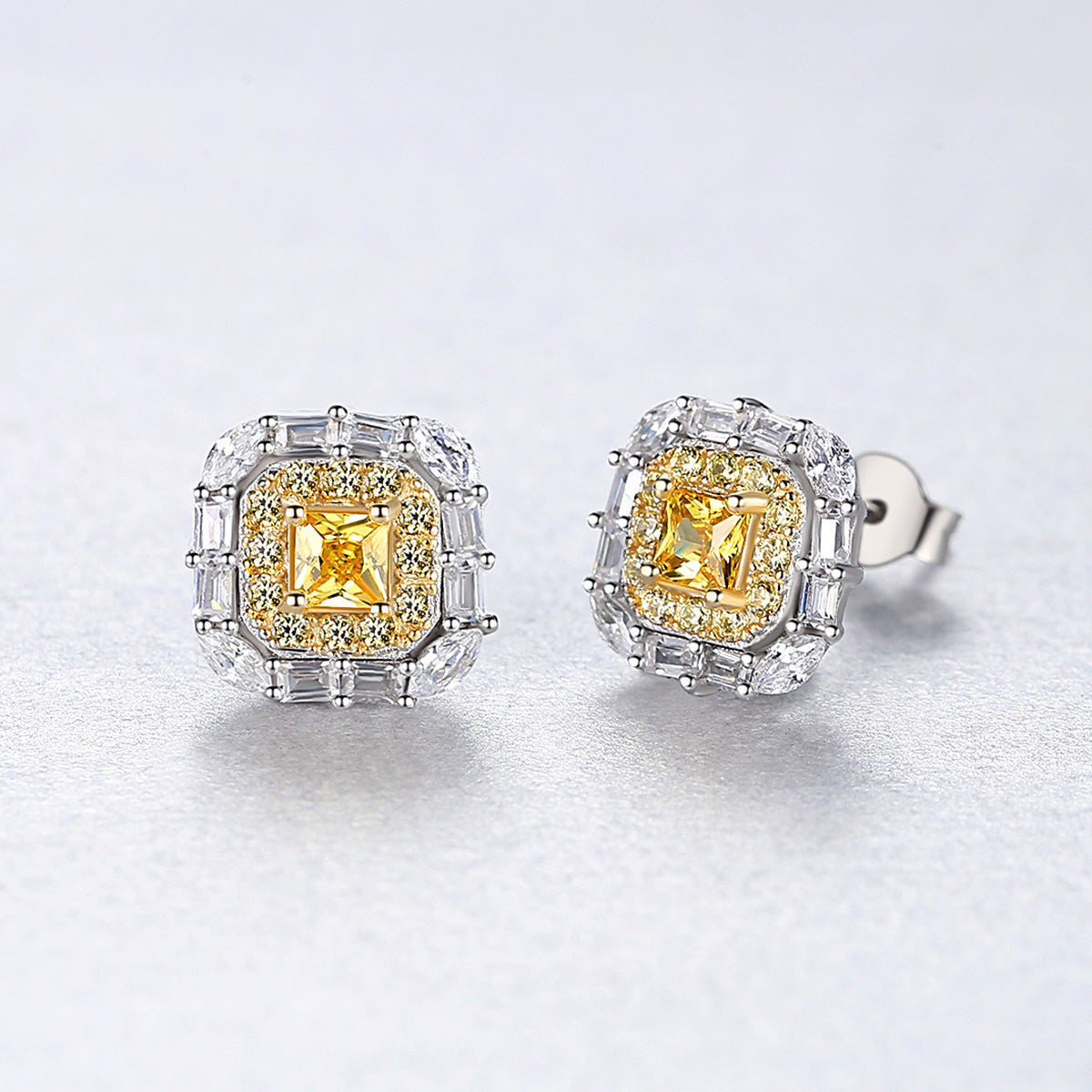 Ode Yellow Diamond Style Earrings - Jera Paris Jewelry