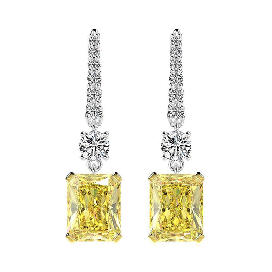 Golden 8ct Emerald Style Earrings - Jera Paris Jewelry