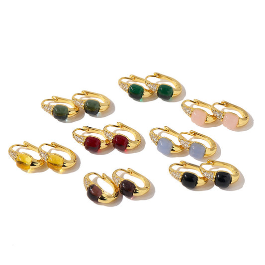 Milano 14K Plated Crystal Earrings - Jera Paris Jewelry