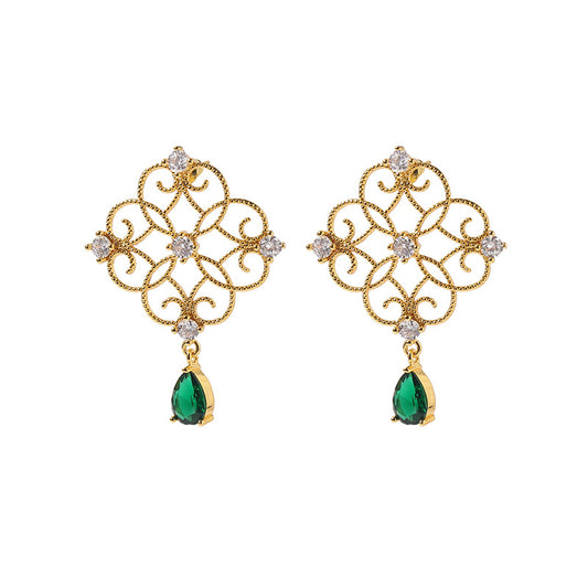 Emerald Style Vintage Earrings - Jera Paris Jewelry