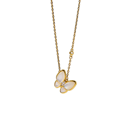 Butterfly Mother of Pearl Necklace - Jera Paris Jewelry