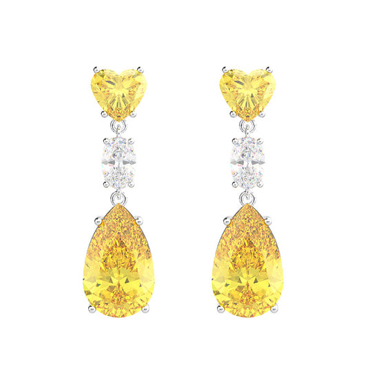 Sapphire Style Bridal Drop Earrings - Jera Paris Jewelry