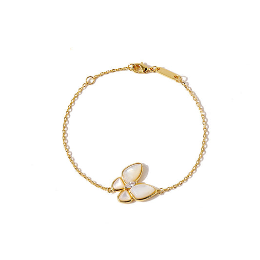 Butterfly Pearl 18K Bracelet - Jera Paris Jewelry