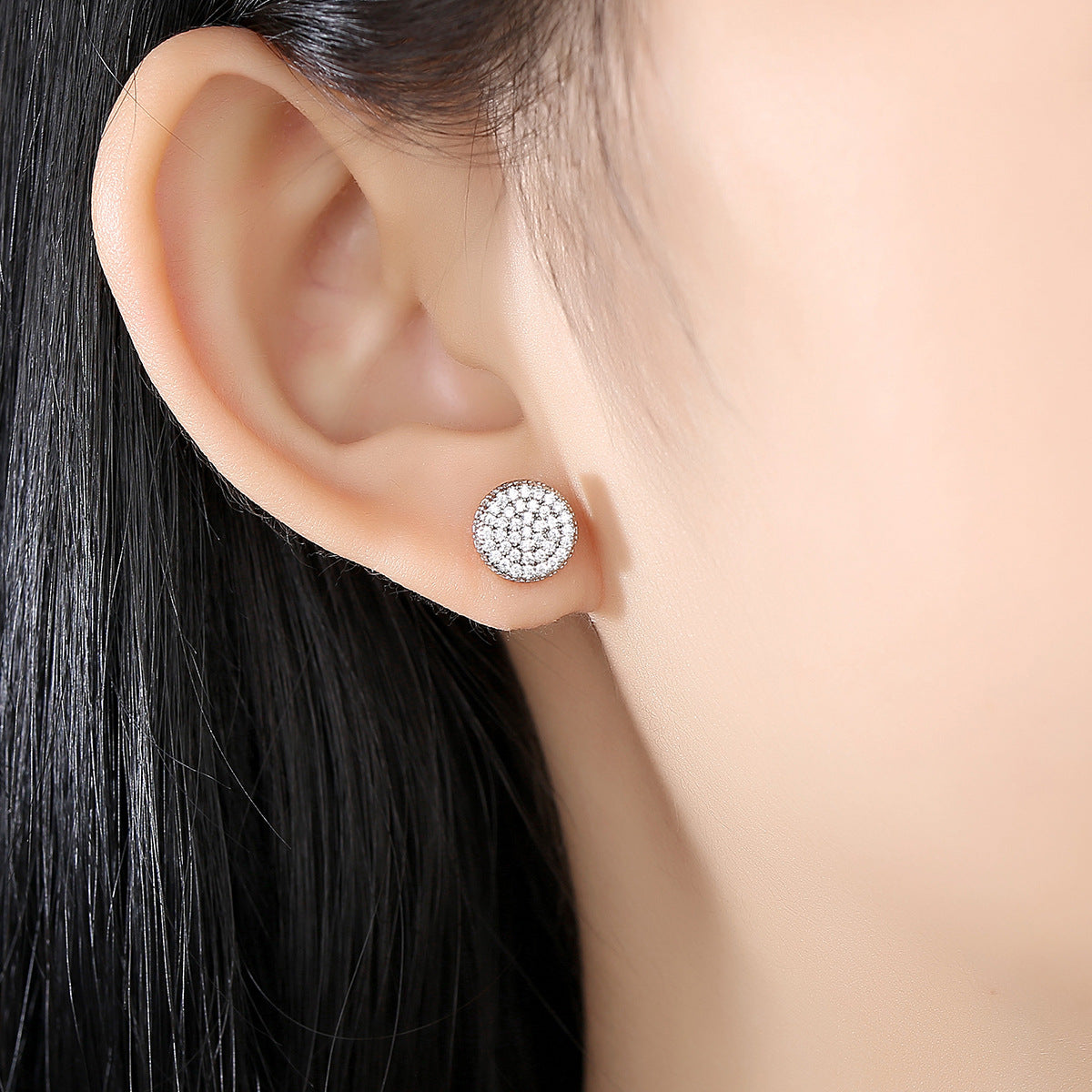 Moi Pave Platinum Style Earrings - Jera Paris Jewelry