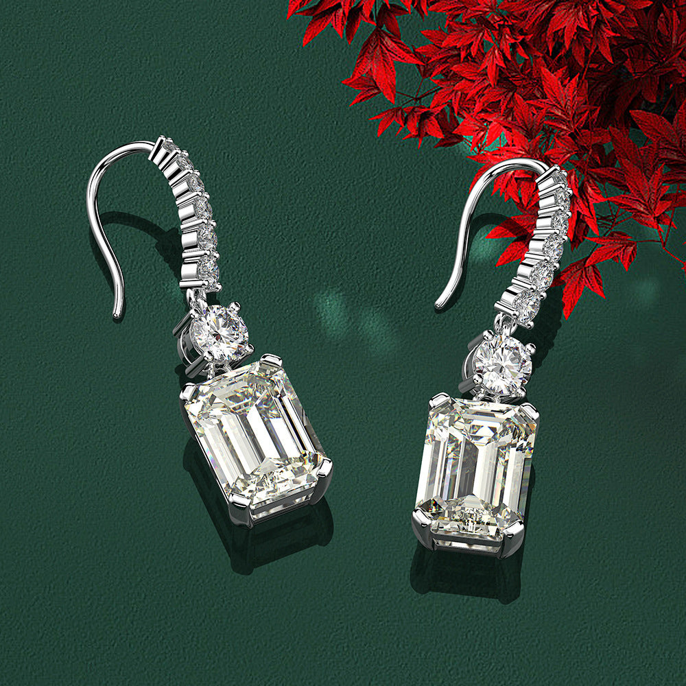 Elena 7ct. Emerald Drop Earrings - Jera Paris Jewelry