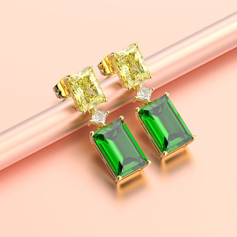 Elizabeth Emerald Drop Earrings - Jera Paris Jewelry