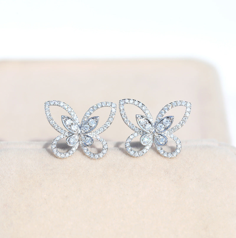 Butterfly Lace Stud Earrings - Jera Paris Jewelry