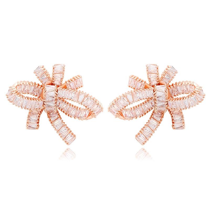 Dancing Knot Stud Bridal Earrings - Jera Paris Jewelry