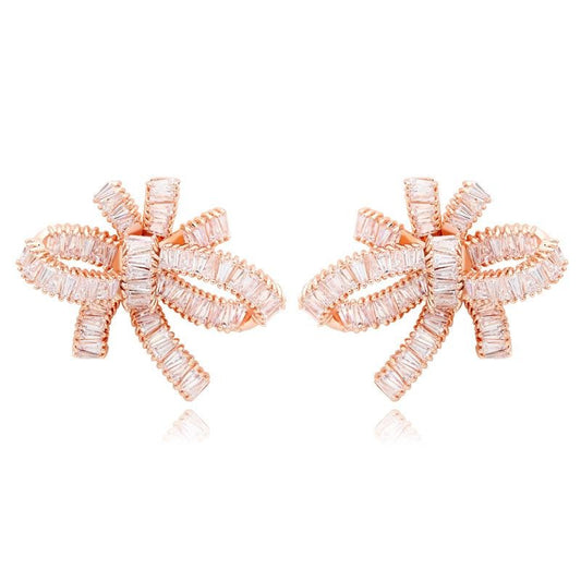 Dancing Knot Stud Bridal Earrings - Jera Paris Jewelry
