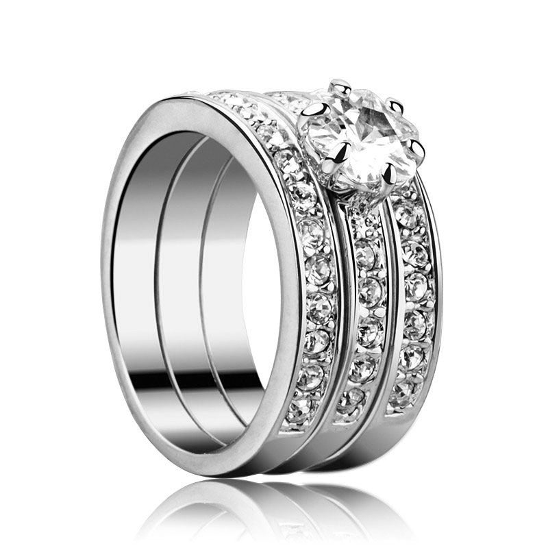 Golden Multi Colors Rings Set - Jera Paris Jewelry
