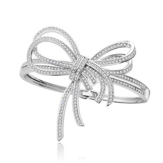 Butterfly Platinum Style Bangle - Jera Paris Jewelry