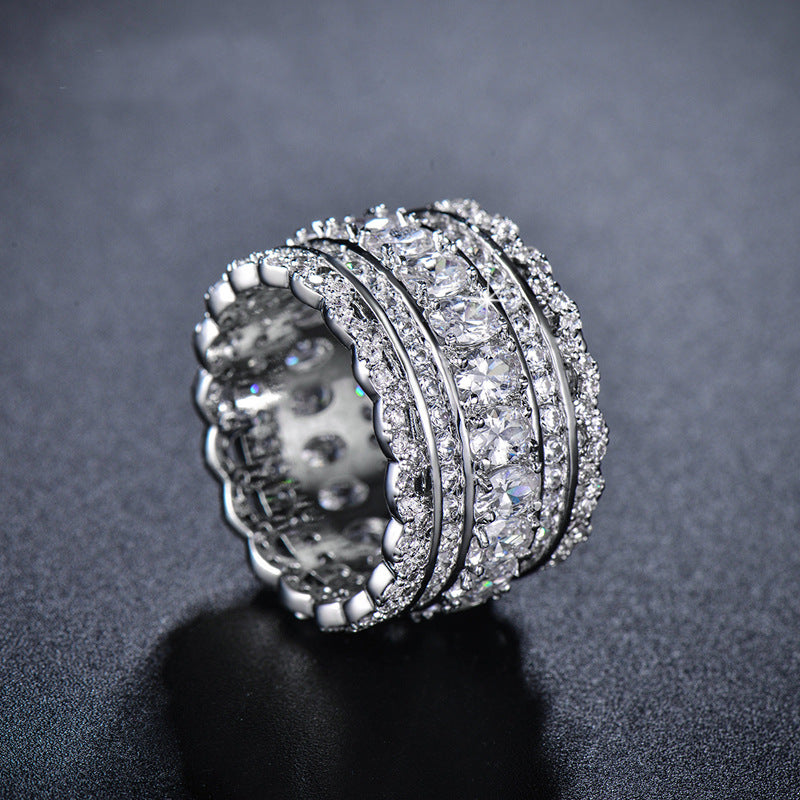 Lace Platinum Style Band Ring - Jera Paris Jewelry