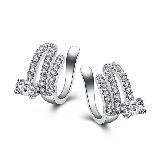 Ode Pave Clips Ear Cuff Earrings - Jera Paris Jewelry