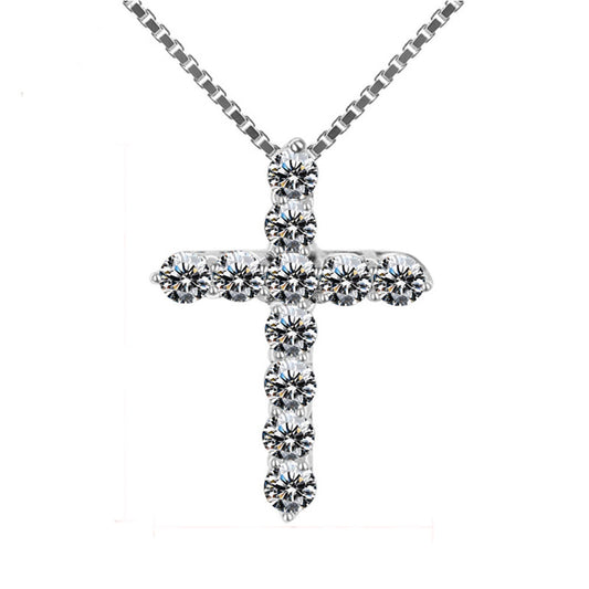 Cross Platinum Style Necklace - Jera Paris Jewelry