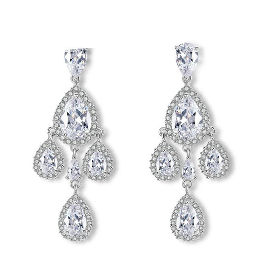 Lizette Bridal Classic Drop Earrings - Jera Paris Jewelry