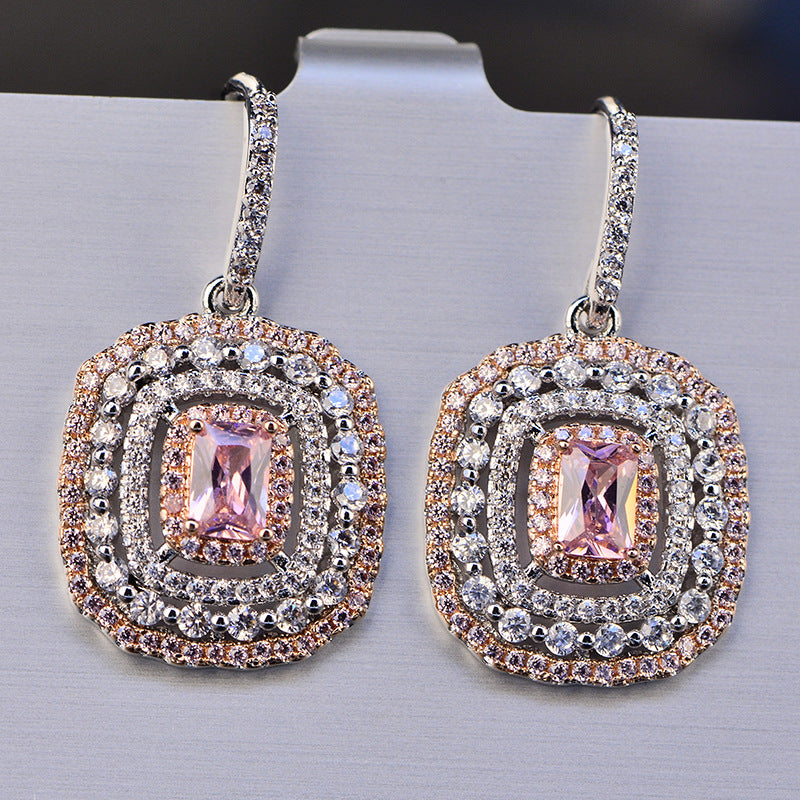 Galaxy Pink Diamond Style Earrings - Jera Paris Jewelry