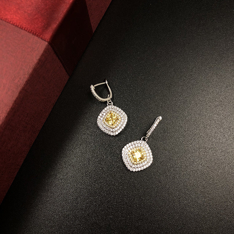 Laura Yellow Diamond Earrings - Jera Paris Jewelry
