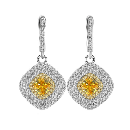 Laura Yellow Diamond Earrings - Jera Paris Jewelry