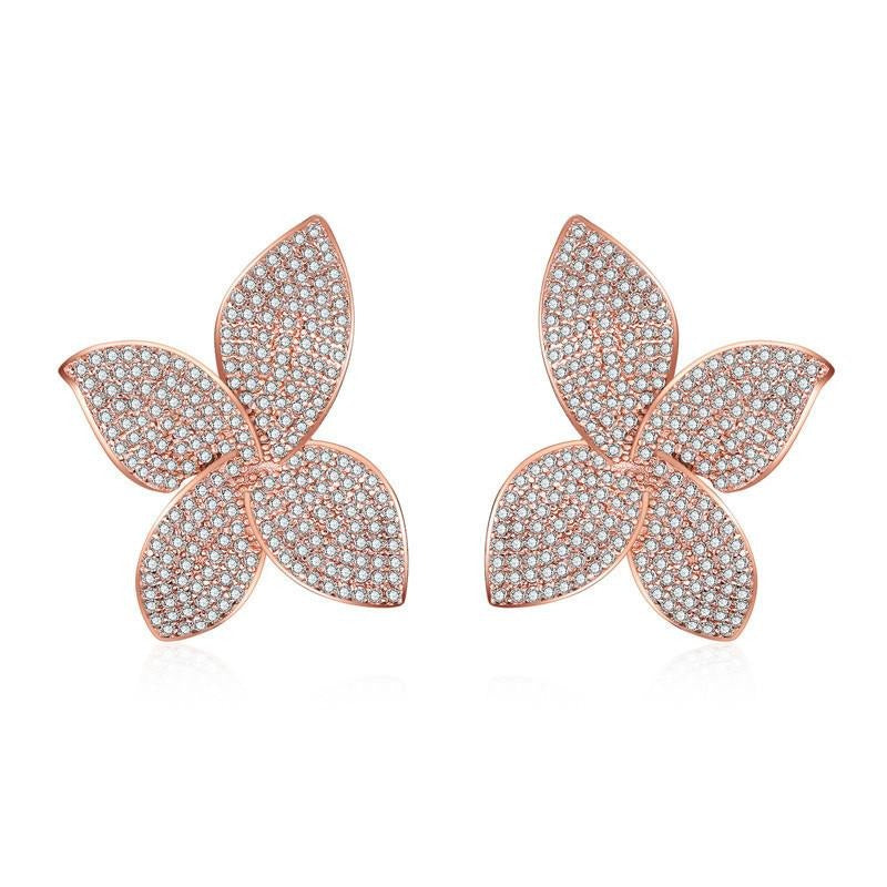 Flora Mirco Pave Elegance Earrings - Jera Paris Jewelry