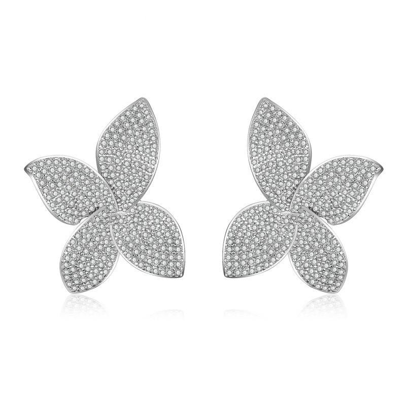 Flora Mirco Pave Elegance Earrings - Jera Paris Jewelry