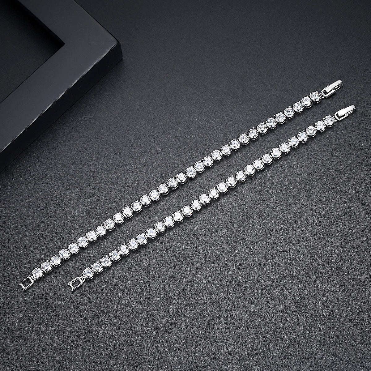 Moon Platinum Tennis Bracelet - Jera Paris Jewelry