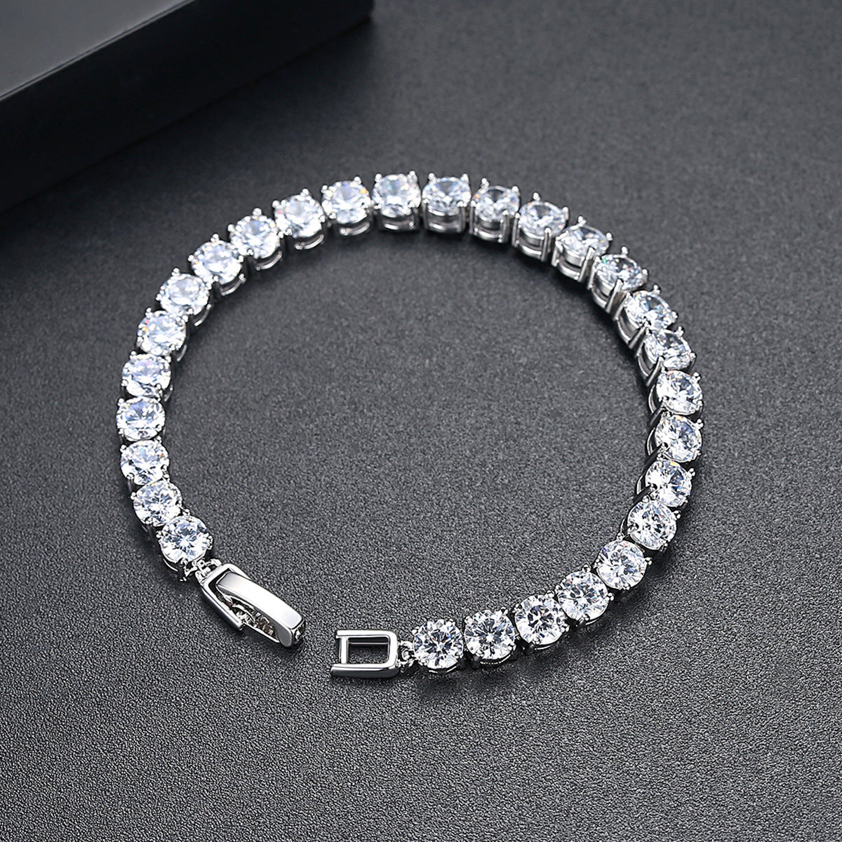 Moon Platinum Tennis Bracelet - Jera Paris Jewelry
